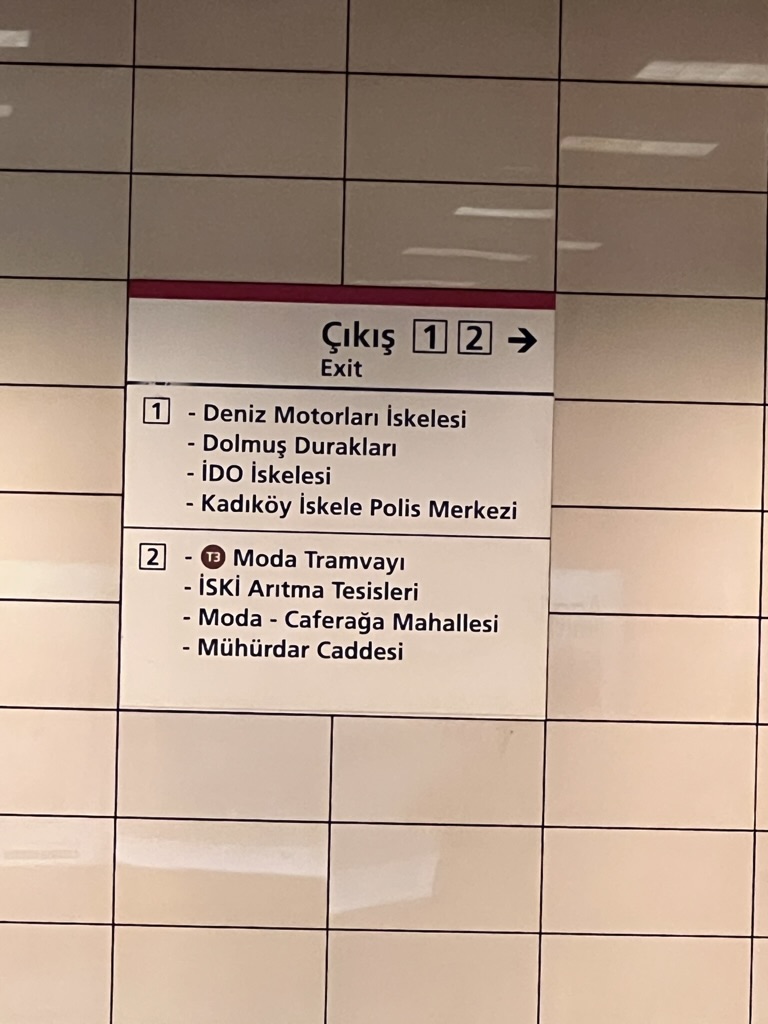 Photo of Istanbul metro directional signs
