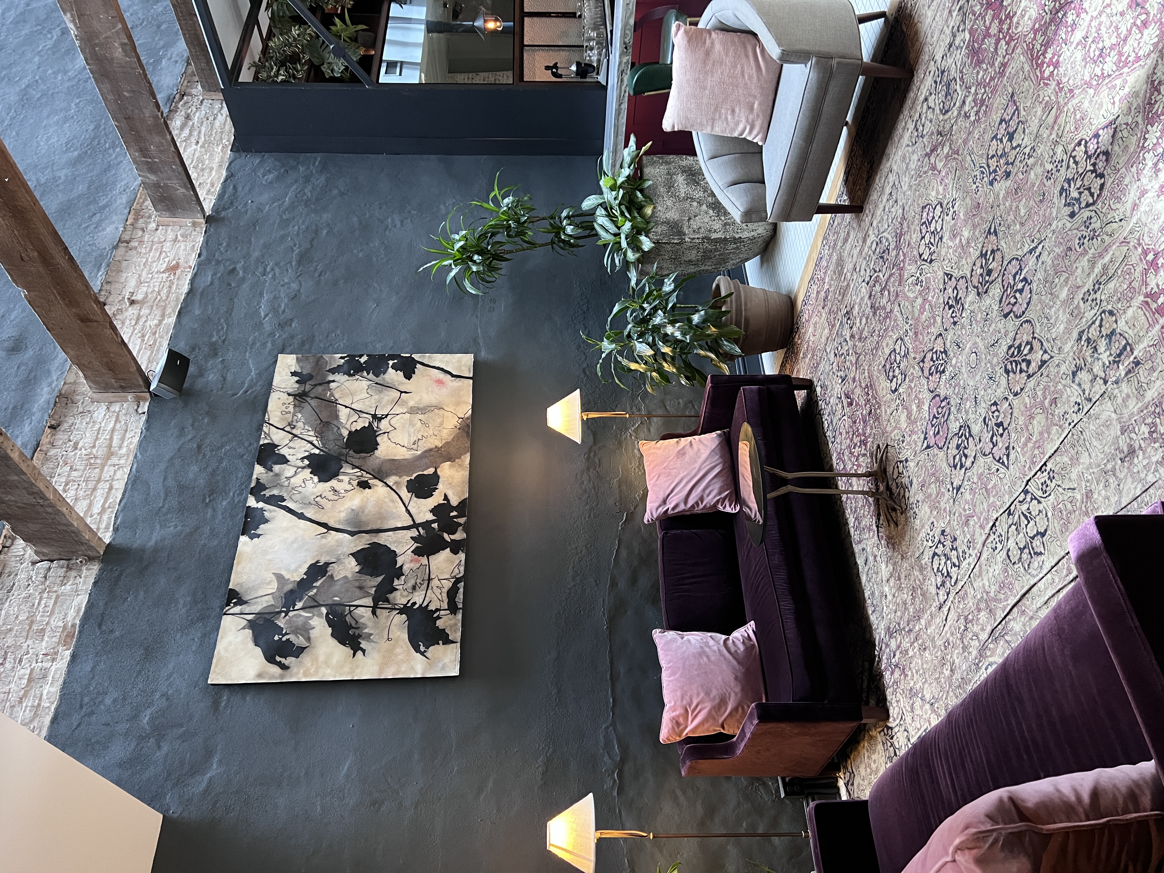 Photo of the interior lounge area of the Eliza Jane Hotel in New Orleans