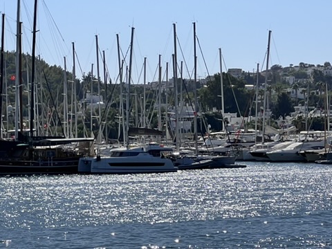 Photo of the Bodrum Marina on a sunny day